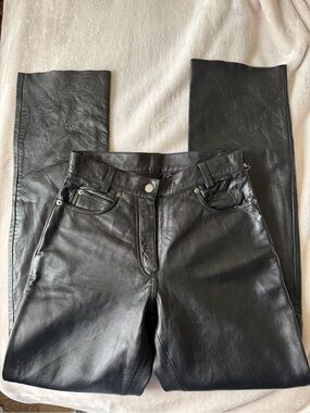 100% Leather High Waisted Pant